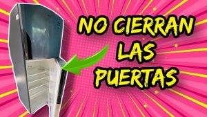 Nevera con junta de puerta deteriorada